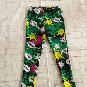 Girls Comic Strip Leggings size Medium Child